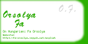 orsolya fa business card